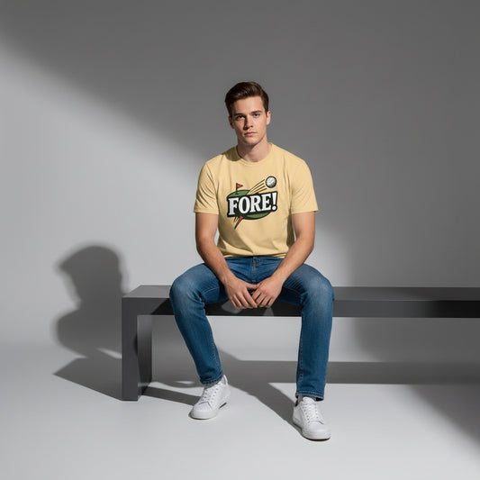 FORE! Golf Player T-Shirt – Retro Graphic, Comfortable Fit