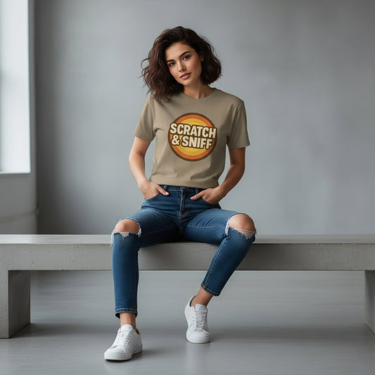 Scratch & Sniff Funny T-Shirt – Graphic Humor Tee, Unisex, Soft Cotton