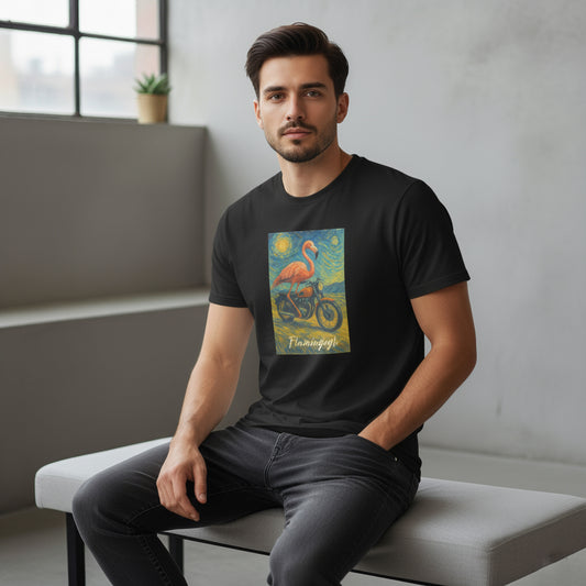Flamingogh Flamingo Van Gogh Tee – Unique Art Lover Gift, Unisex, Soft Cotton