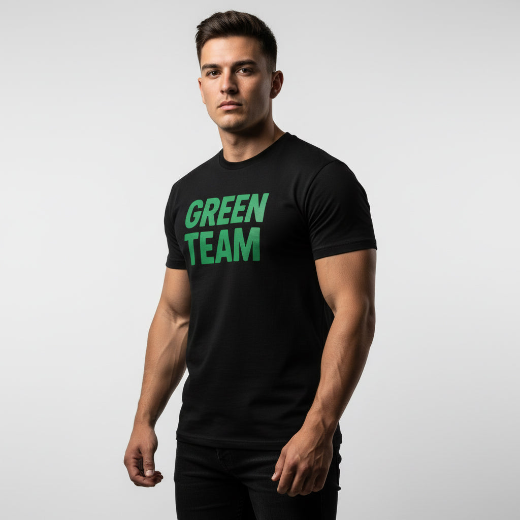 Green Team Fan Tee – Matching Group Shirt, Retro Style, Men’s & Women’s