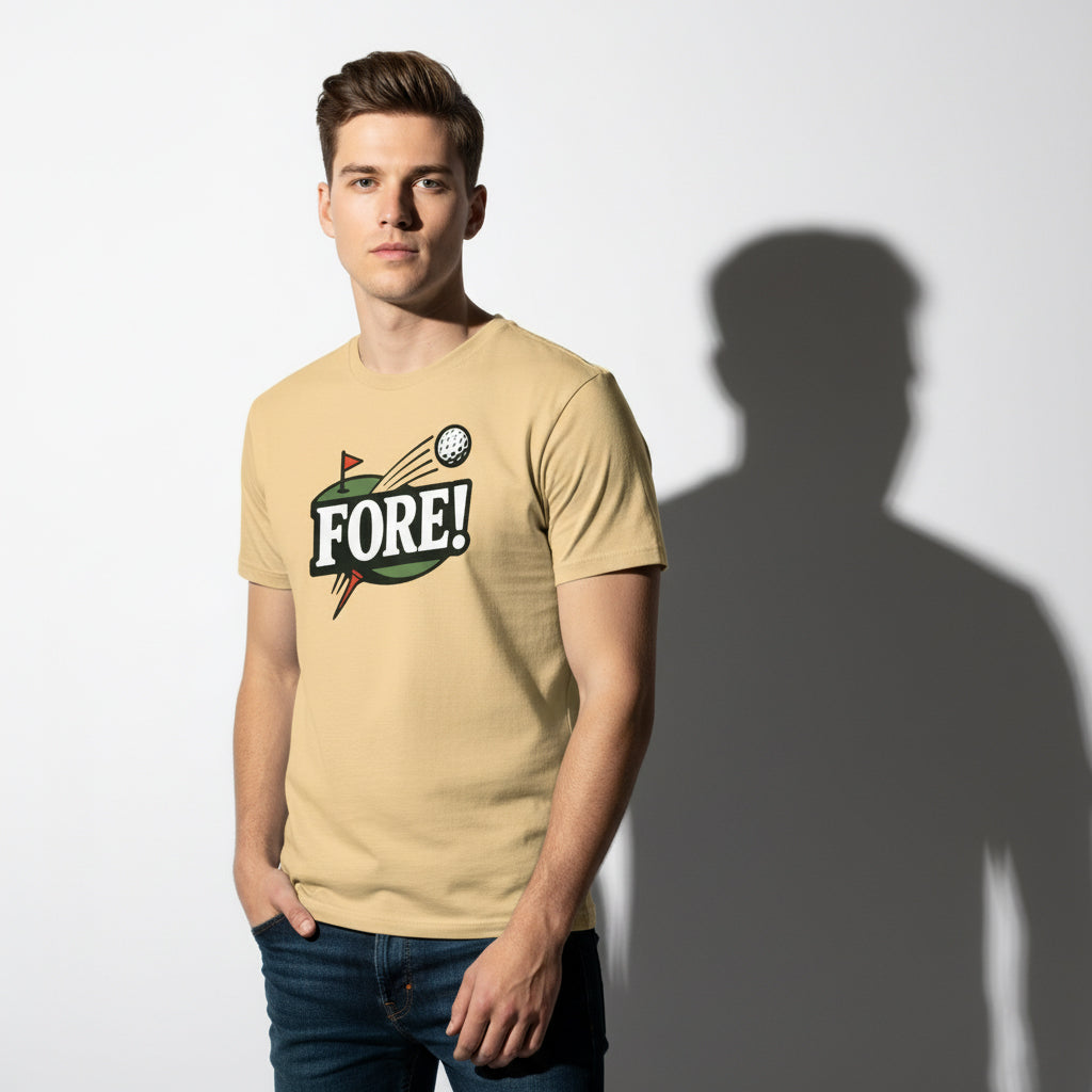 FORE! Golf Player T-Shirt – Retro Graphic, Comfortable Fit