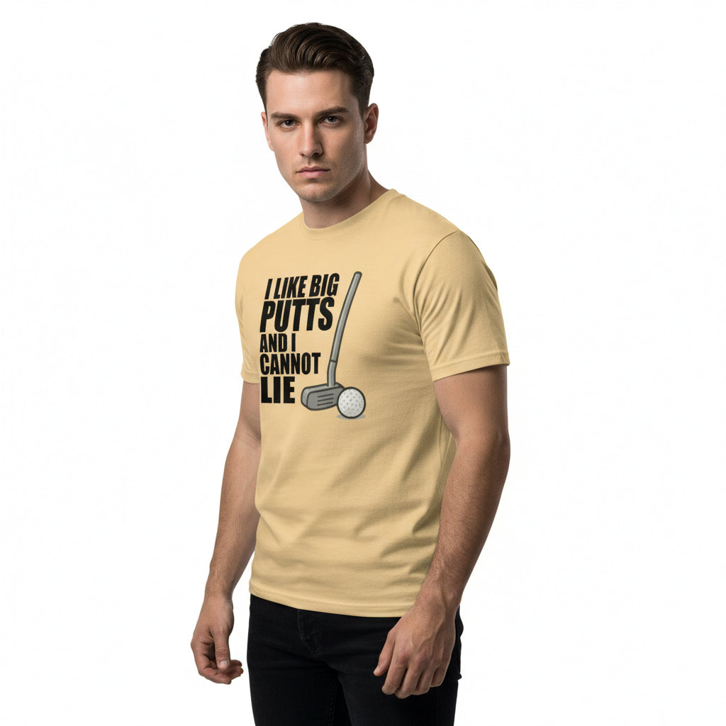 Funny Golf Slogan T-Shirt – I Like Big Putts And I Cannot Lie, Comfortable Fit, Youth & Adult