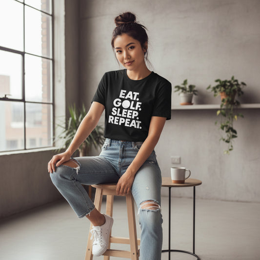 Eat. Golf. Sleep. Repeat. Golf Lifestyle Shirt – Unisex, Player Gift