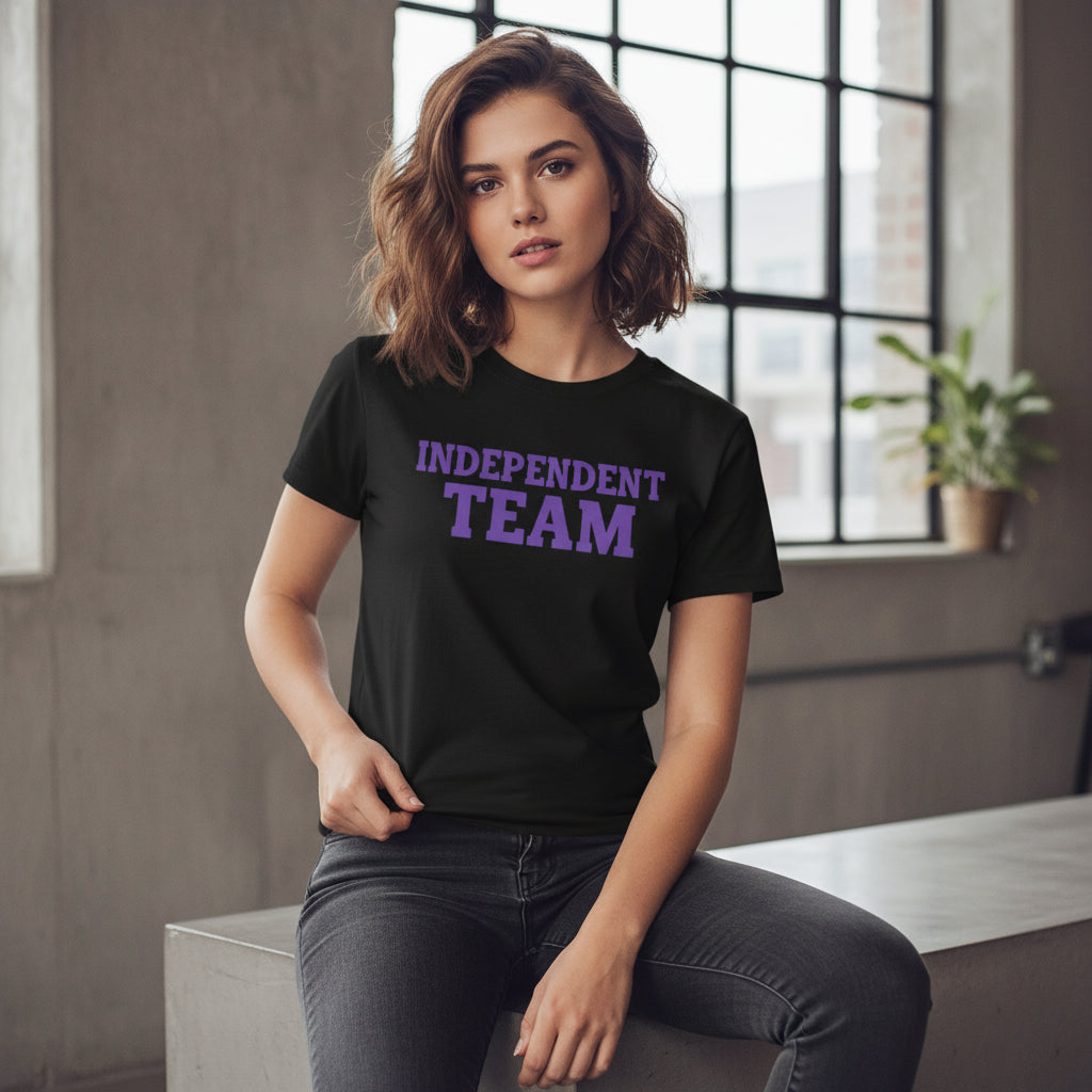 Independent Team Slogan Tee – Bold Group Shirt, Comfortable Fit,