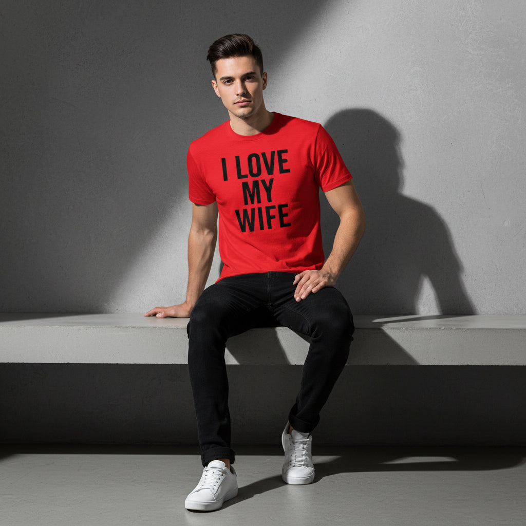 I Love My Wife Classic T-Shirt – Romantic Slogan, Comfortable Fit, Valentine’s Gift