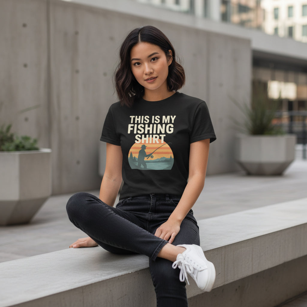 This Is My Fishing Shirt Funny T-Shirt – Angler Humor, Unisex, Soft Cotton