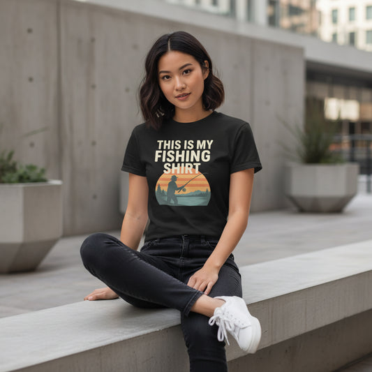 This Is My Fishing Shirt Funny T-Shirt – Angler Humor, Unisex, Soft Cotton