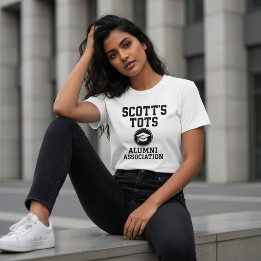 Scott’s Tots Alumni Association T-Shirt – The Office Inspired, Funny Fan Tee, Unisex