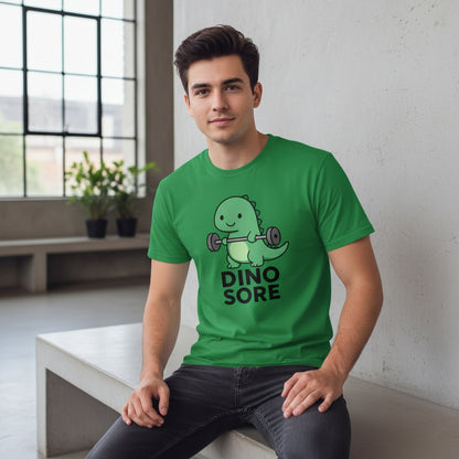 Funny Dino Sore Slogan Tee – Prehistoric Humor, Unisex, Youth & Adult