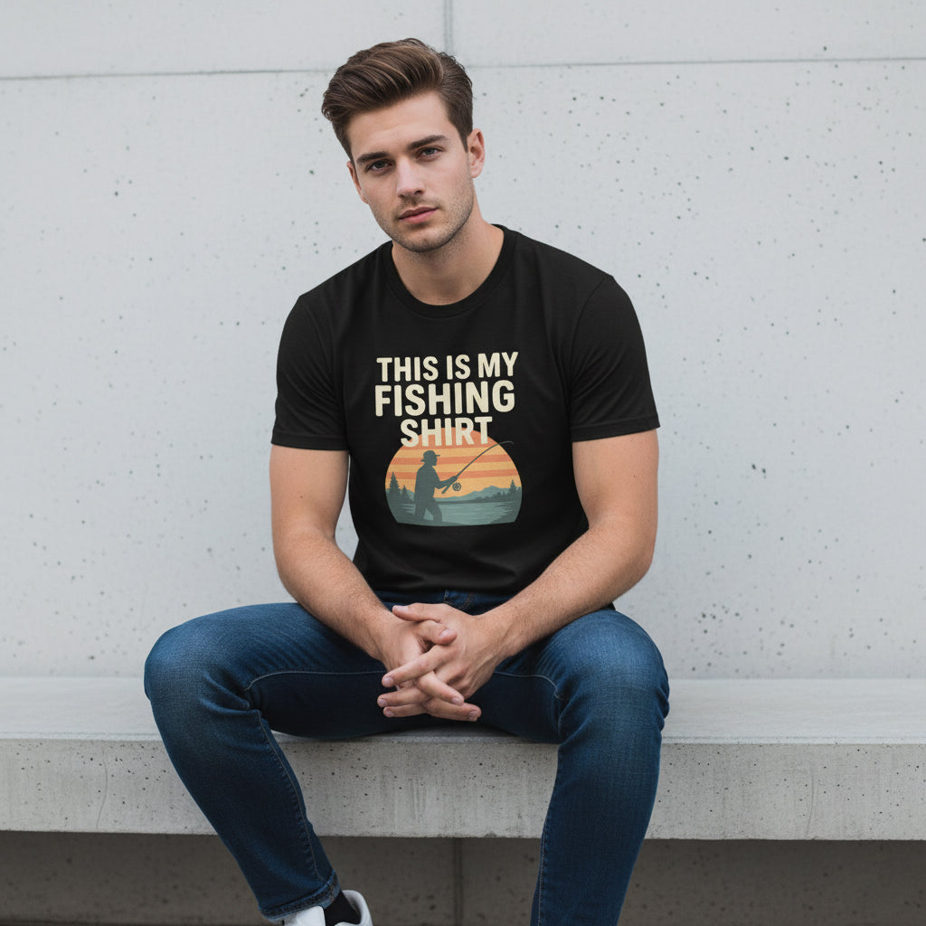 This Is My Fishing Shirt Funny T-Shirt – Angler Humor, Unisex, Soft Cotton