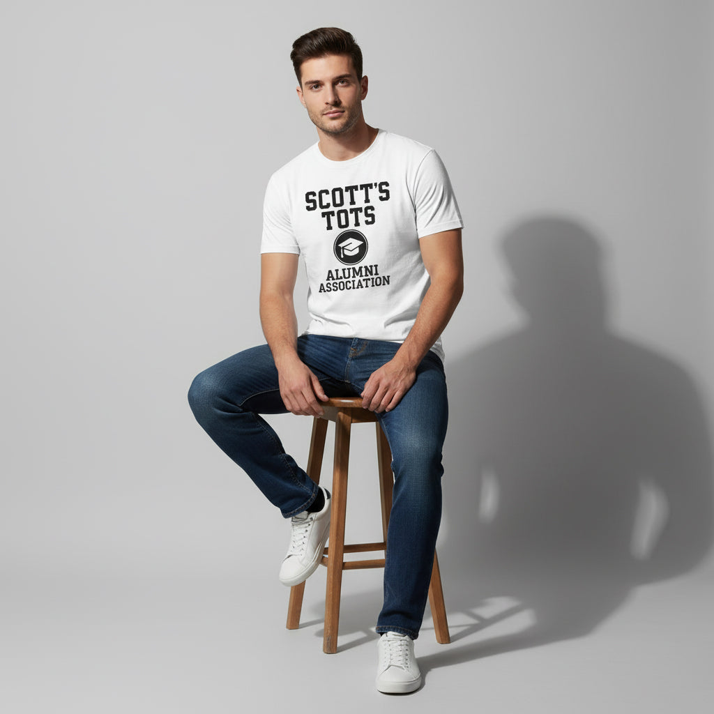 Scott’s Tots Alumni Association T-Shirt – The Office Inspired, Funny Fan Tee, Unisex