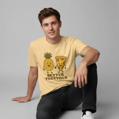 Better Together Pizza Pineapple Tee – Unique Foodie Shirt, Comfortable Fit, Youth & Adult