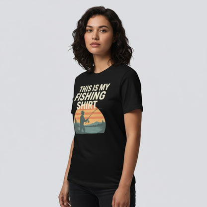 This Is My Fishing Shirt Funny T-Shirt – Angler Humor, Unisex, Soft Cotton