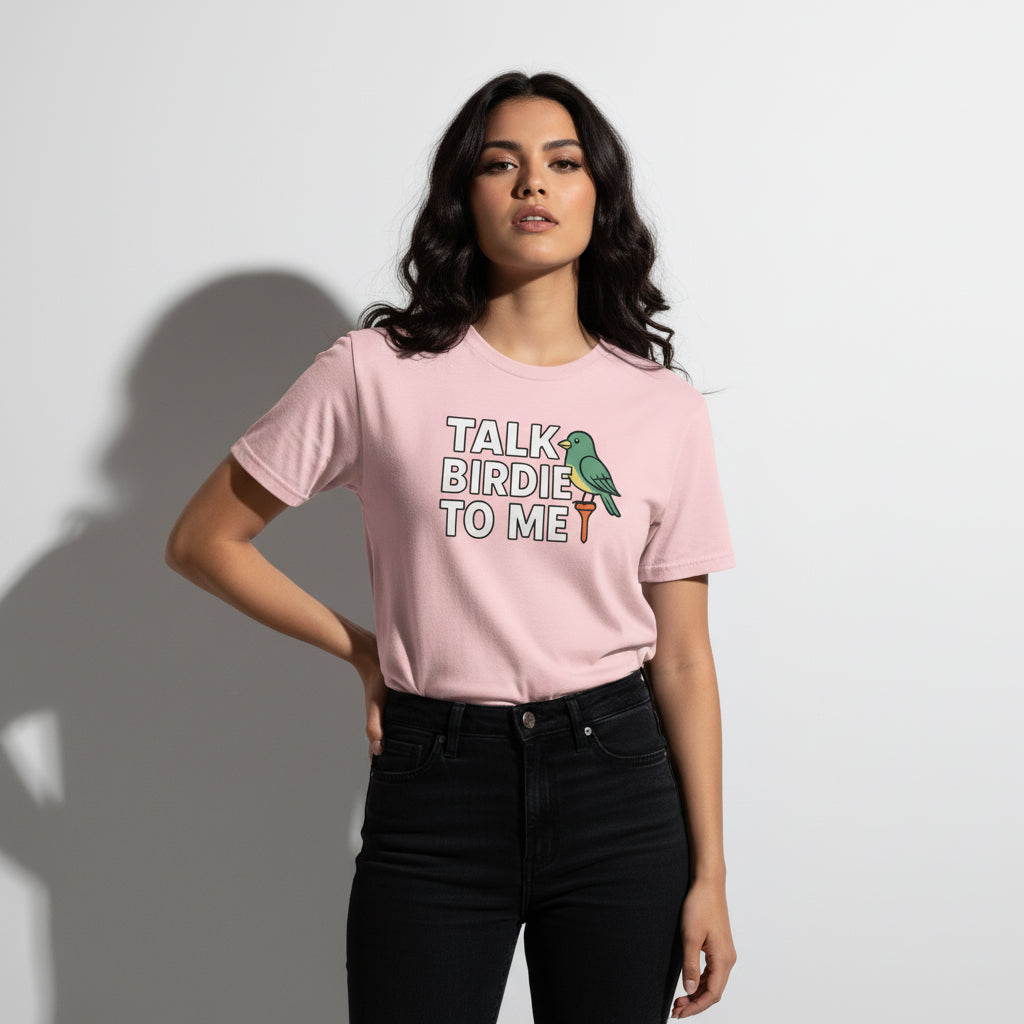 Talk Birdie To Me Funny Golf T-Shirt – Unisex, Soft Cotton, Golfer Gift
