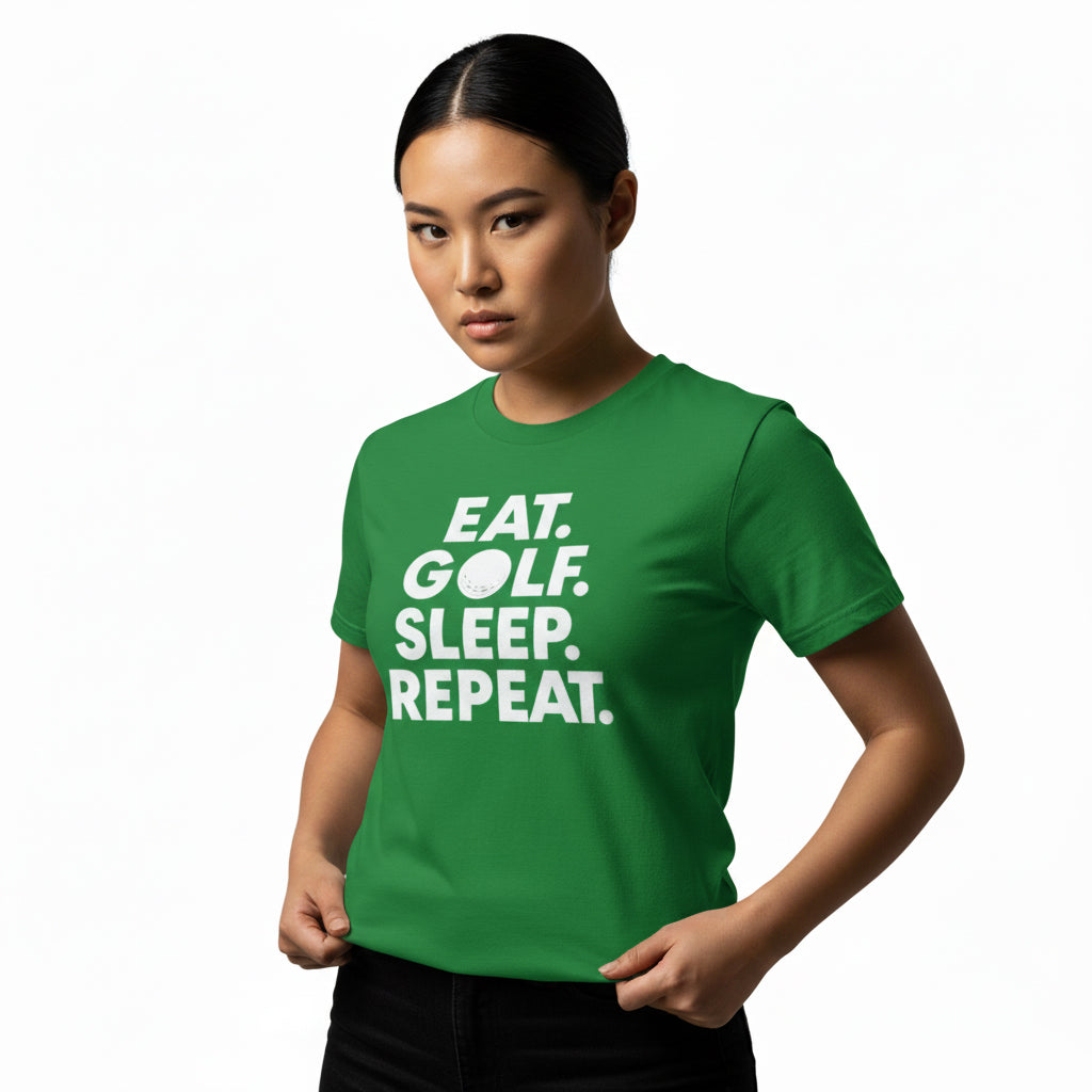 Eat. Golf. Sleep. Repeat. Golf Lifestyle Shirt – Unisex, Player Gift