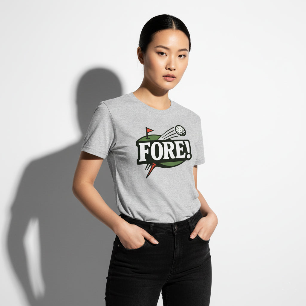 FORE! Golf Player T-Shirt – Retro Graphic, Comfortable Fit