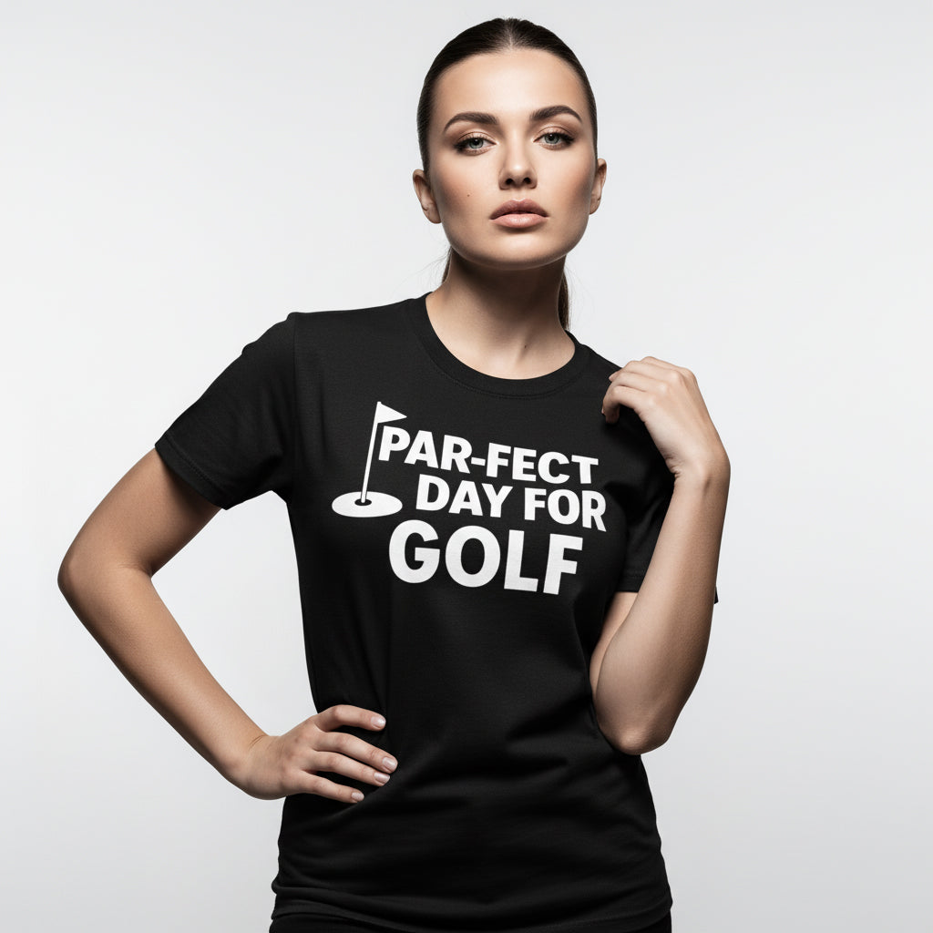 Golf Pun T-Shirt – PAR-FECT Day For Golf Graphic, Player, Coach, Gift