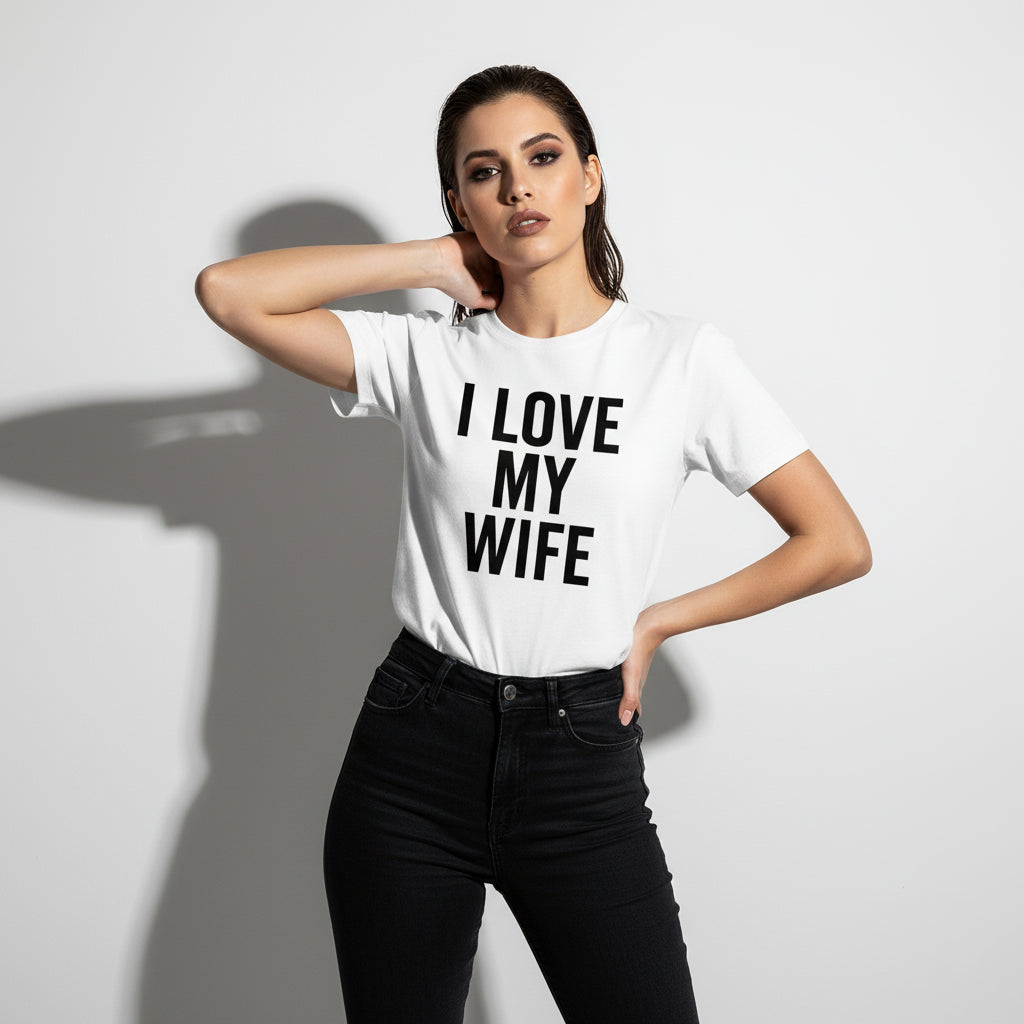 I Love My Wife Classic T-Shirt – Romantic Slogan, Comfortable Fit, Valentine’s Gift