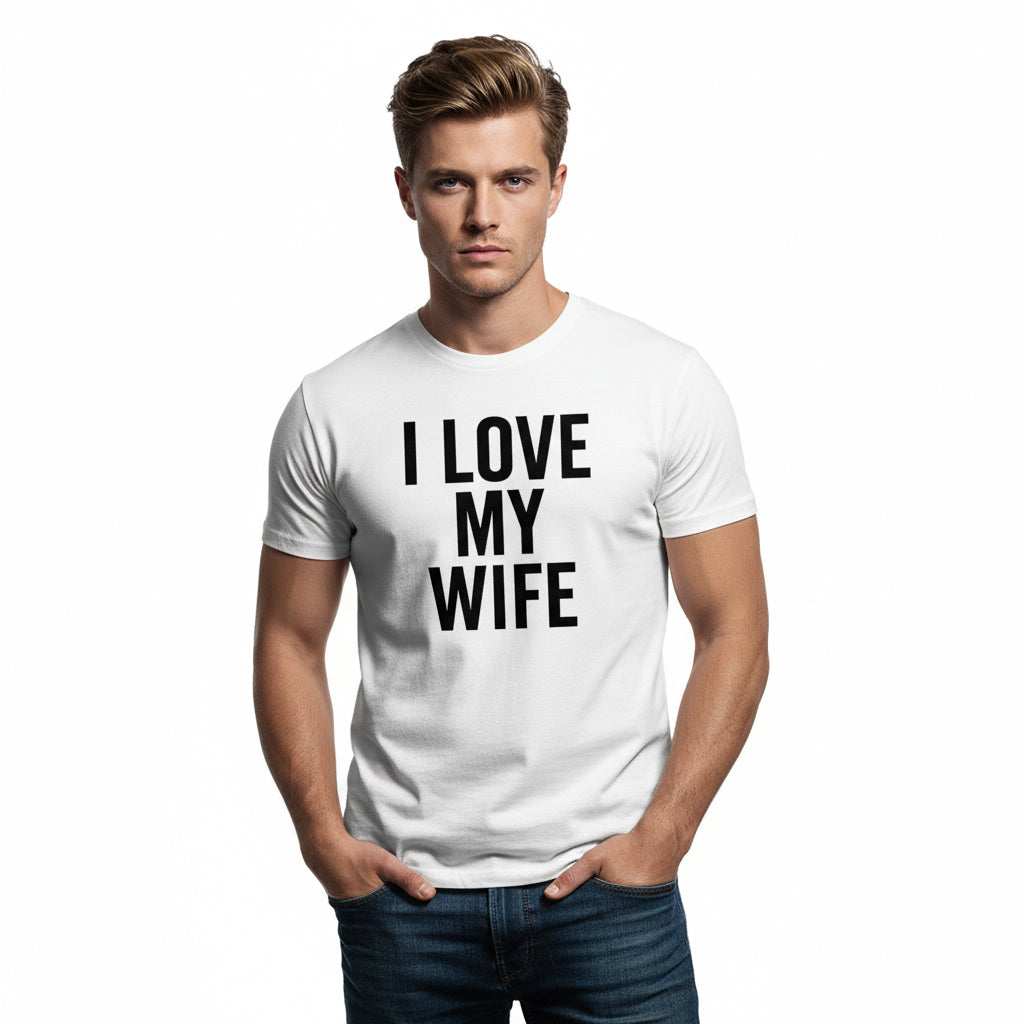 I Love My Wife Classic T-Shirt – Romantic Slogan, Comfortable Fit, Valentine’s Gift