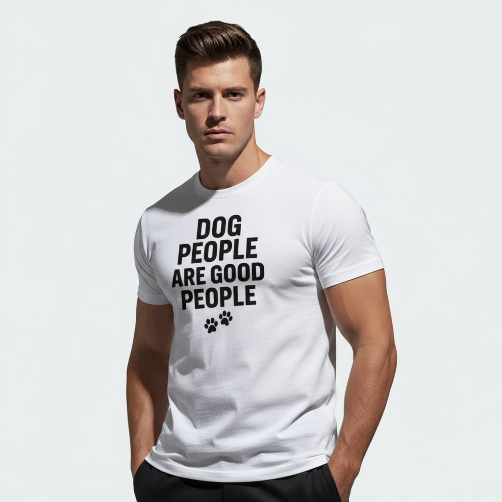 Dog People Are Good People - Funny Dog People T-Shirt – Pet Owner Statement, Comfortable Fit, Men’s & Women’s