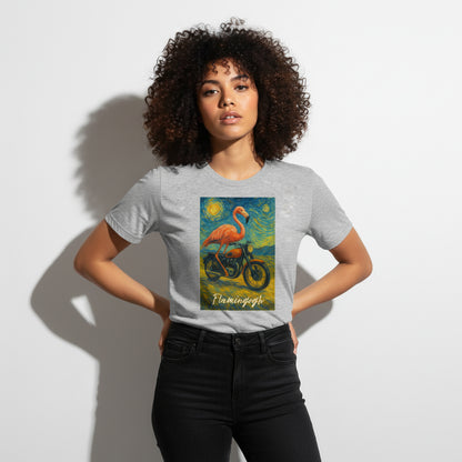 Flamingogh Flamingo Van Gogh Tee – Unique Art Lover Gift, Unisex, Soft Cotton