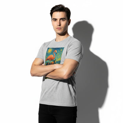 Flamingogh Flamingo Van Gogh Tee – Unique Art Lover Gift, Unisex, Soft Cotton