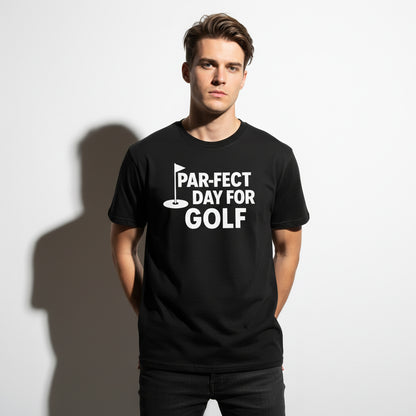 Golf Pun T-Shirt – PAR-FECT Day For Golf Graphic, Player, Coach, Gift
