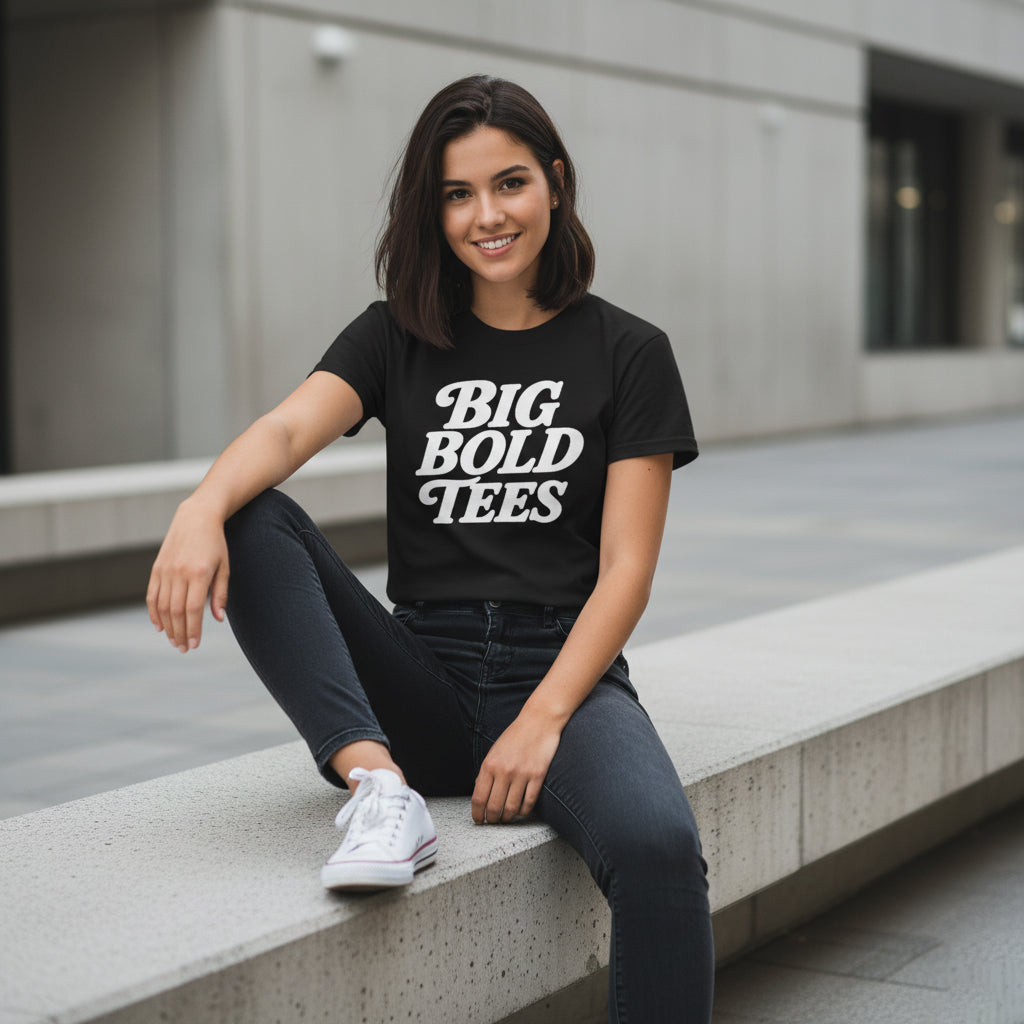 Big Bold Tees Statement T-Shirt – Graphic Slogan, Unisex, Soft Cotton