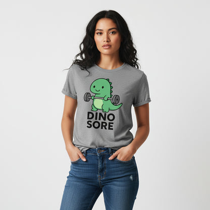Funny Dino Sore Slogan Tee – Prehistoric Humor, Unisex, Youth & Adult