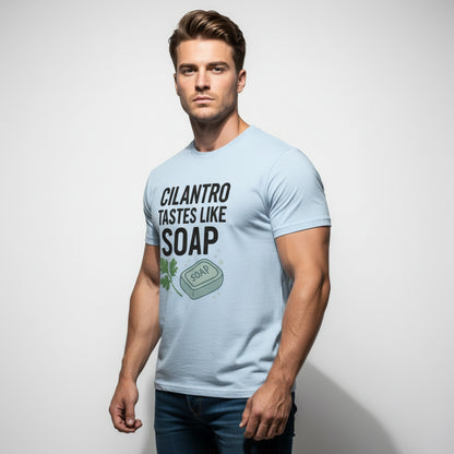 Cilantro Tastes Like Soap Slogan Tee – Taste Bud Controversy Shirt, Retro Humor, Sioux Falls