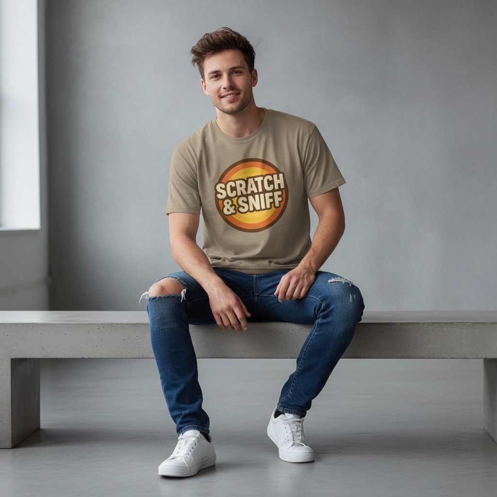 Scratch & Sniff Funny T-Shirt – Graphic Humor Tee, Unisex, Soft Cotton