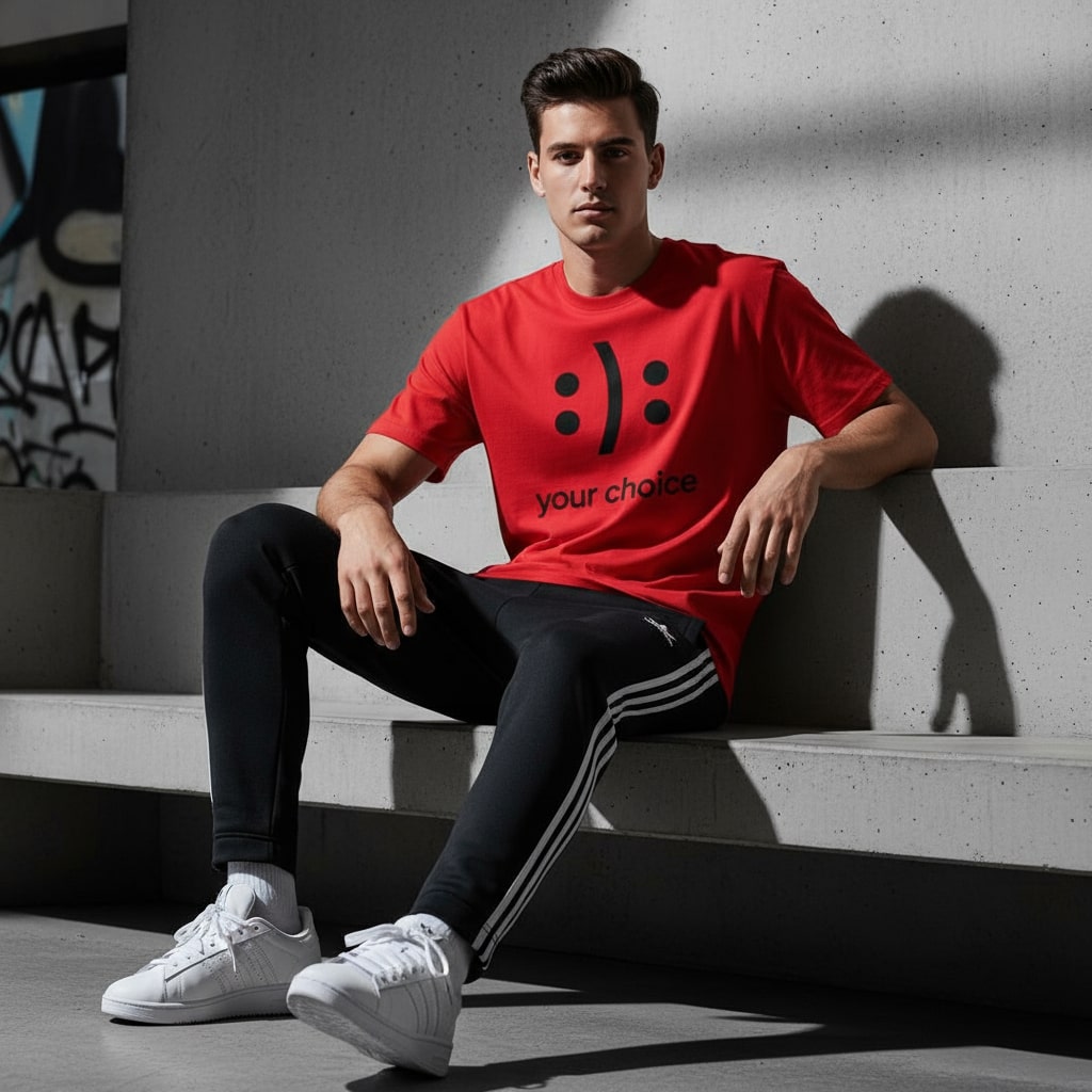 :): Smiley Your Choice T-Shirt – Mood Shirt, Graphic, Comfortable Fit, Gift