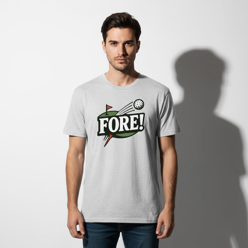 FORE! Golf Player T-Shirt – Retro Graphic, Comfortable Fit