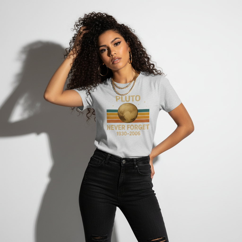 Pluto Planet Memorial Tee – Science Humor Shirt, Comfortable Fit, Gift for Space Fans