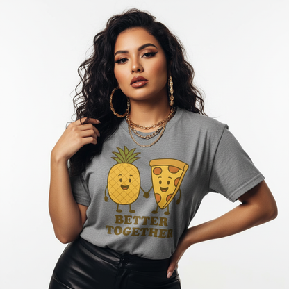 Better Together Pizza Pineapple Tee – Unique Foodie Shirt, Comfortable Fit, Youth & Adult