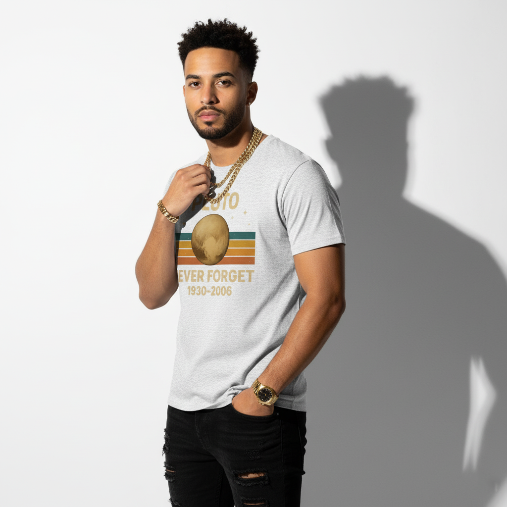 Pluto Planet Memorial Tee – Science Humor Shirt, Comfortable Fit, Gift for Space Fans