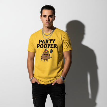 Party Pooper Graphic Tee – Silly Humor Shirt, Unisex, Gift for Friends