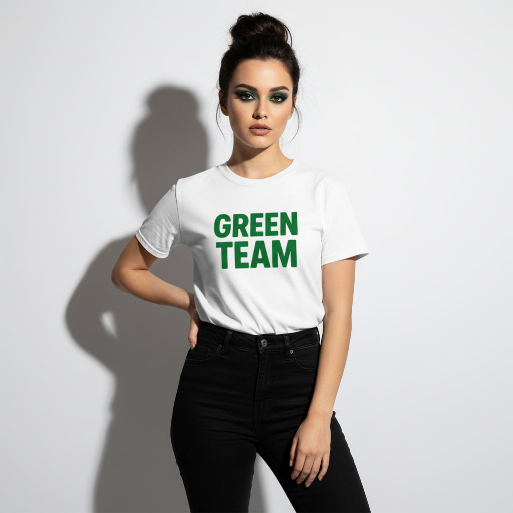Green Team Fan Tee – Matching Group Shirt, Retro Style, Men’s & Women’s