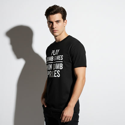 Meme-Inspired T-Shirt – Play Dumb Games Win Dumb Prizes, Comfortable Fit, Youth & Adult