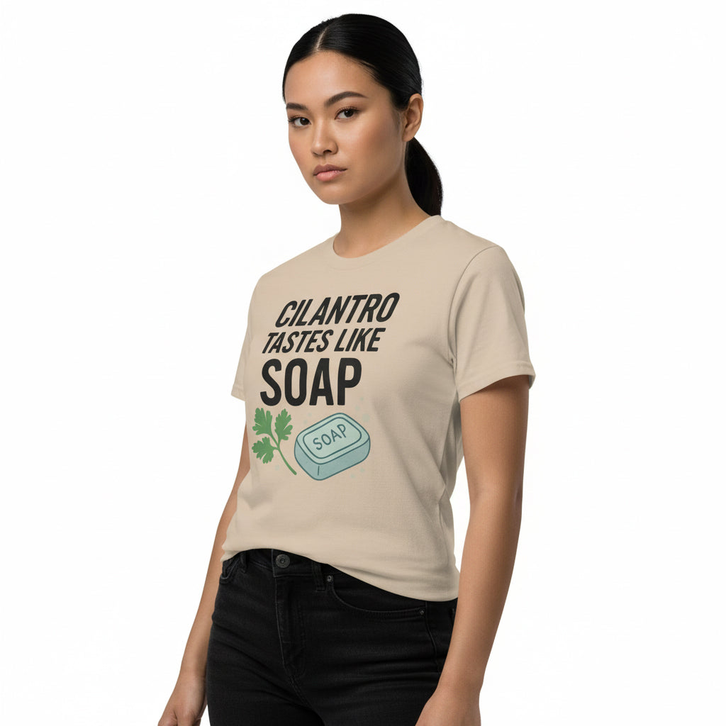 Cilantro Tastes Like Soap Slogan Tee – Taste Bud Controversy Shirt, Retro Humor, Sioux Falls