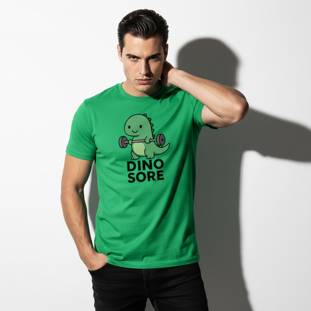 Funny Dino Sore Slogan Tee – Prehistoric Humor, Unisex, Youth & Adult