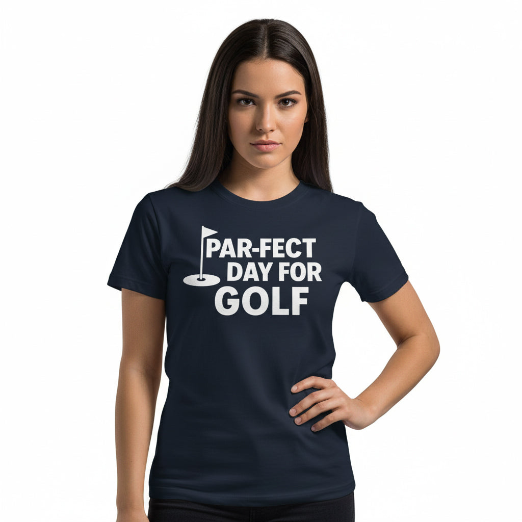 Golf Pun T-Shirt – PAR-FECT Day For Golf Graphic, Player, Coach, Gift