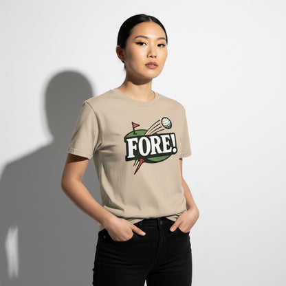FORE! Golf Player T-Shirt – Retro Graphic, Comfortable Fit
