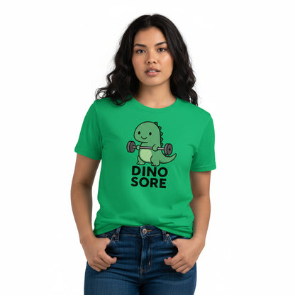 Funny Dino Sore Slogan Tee – Prehistoric Humor, Unisex, Youth & Adult