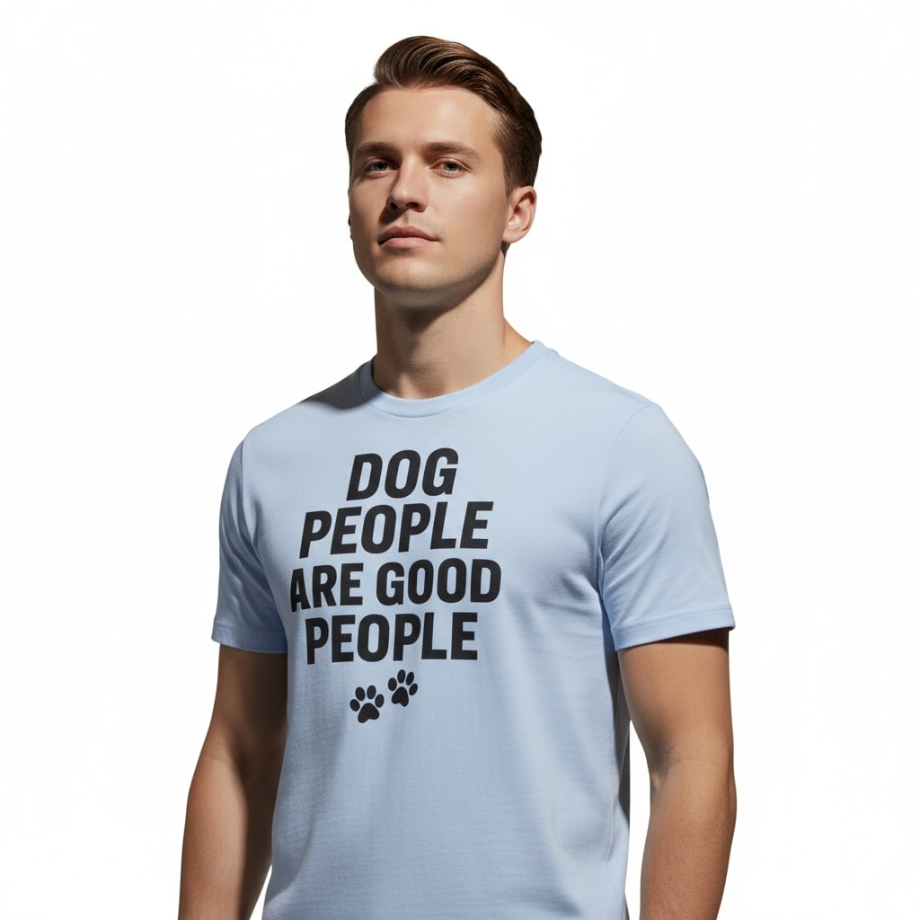 Dog People Are Good People - Funny Dog People T-Shirt – Pet Owner Statement, Comfortable Fit, Men’s & Women’s