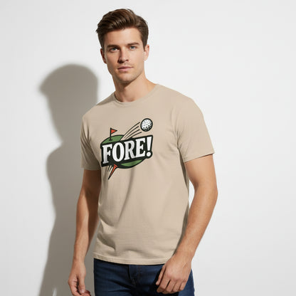FORE! Golf Player T-Shirt – Retro Graphic, Comfortable Fit