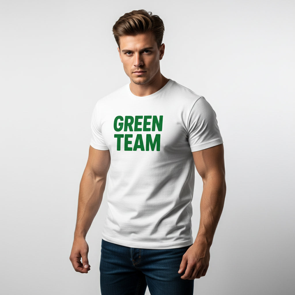 Green Team Fan Tee – Matching Group Shirt, Retro Style, Men’s & Women’s