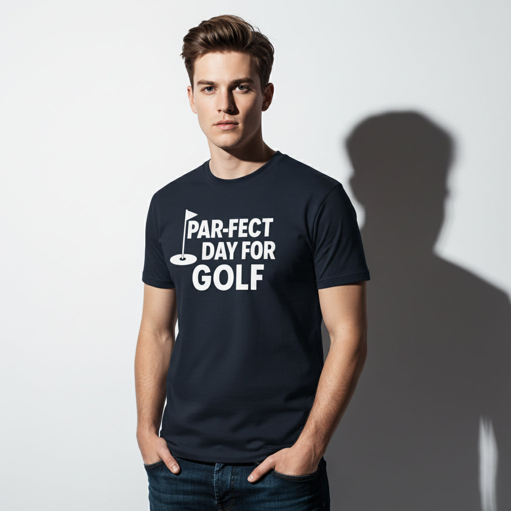 Golf Pun T-Shirt – PAR-FECT Day For Golf Graphic, Player, Coach, Gift