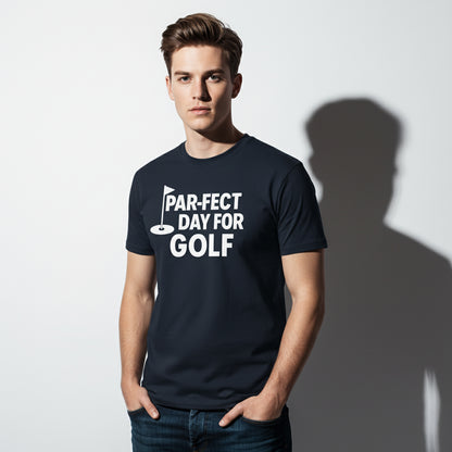 Golf Pun T-Shirt – PAR-FECT Day For Golf Graphic, Player, Coach, Gift