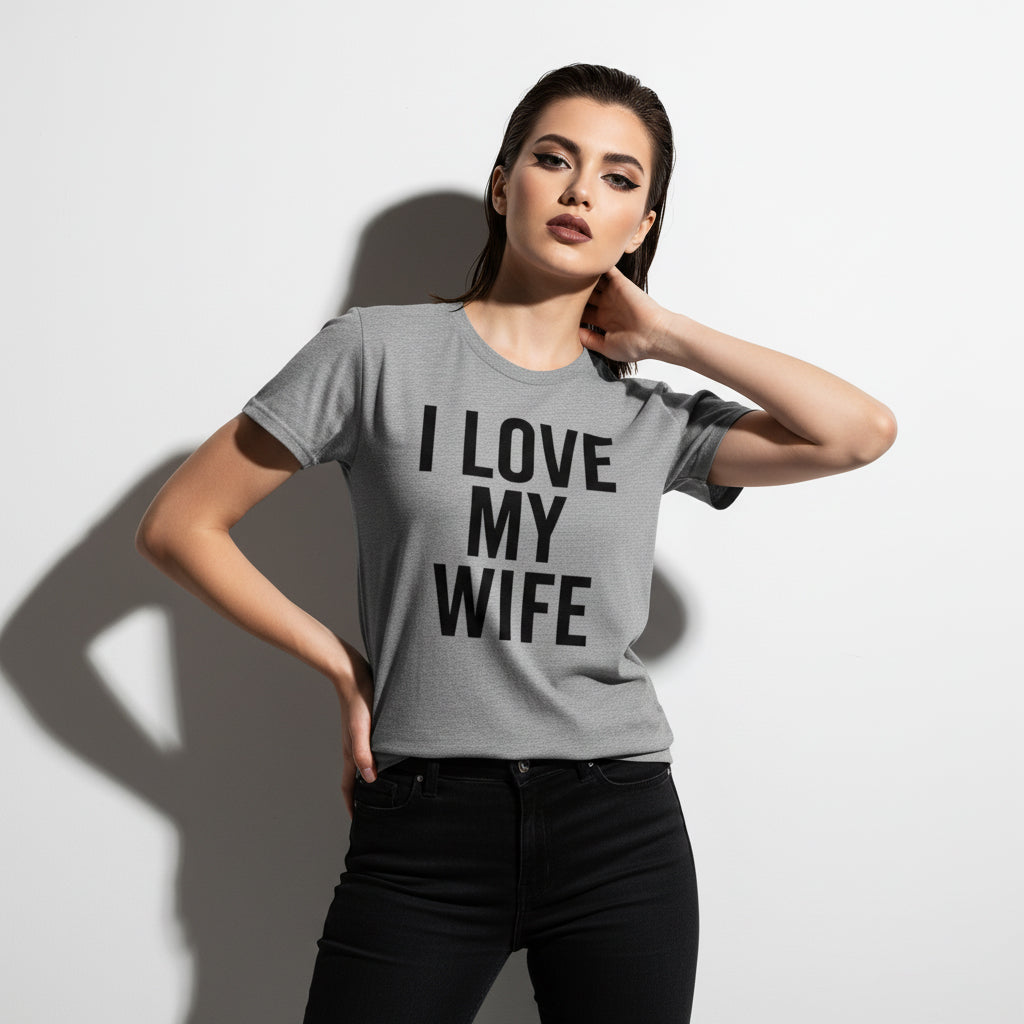 I Love My Wife Classic T-Shirt – Romantic Slogan, Comfortable Fit, Valentine’s Gift